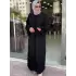DULE SAÇAKLI KREP FERACE SİYAH
