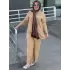 GÖMLEĞİ TAŞLI PANTOLONLU TAKIM Camel