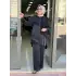 İPEK KUPRA TUNİK PANTOLON TAKIM SİYAH