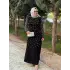 JUKİ beyaz İNCİ DETAYLI ELBİSE SİYAH