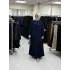 JUKİ EL İŞLEMELİ BONCUK DETAYLI ELBİSE LACİVERT