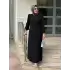 juki işlemeli kübra elbise SİYAH