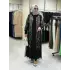 JUKİ TAŞ DETAYLI ABAYA SİYAH