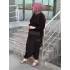 KREM FİLE DETAYLI İÇLİKLİ PANTOLONLU TAKIM SİYAH