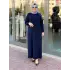 ŞARDONLU MODAL ELBİSE LACİVERT