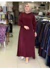 DEFRİNA BASİC CUPRO ELBİSE Bordo