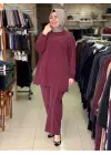 MEVA PLUS TENCEL MODAL TUNİK PANTOLON TAKIM Bordo