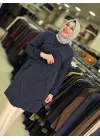 DEFRİNA OVERLOK DİKİŞ DETAYLI TUNİK LACİVERT