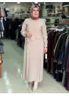 JUKİ TENCEL ELBİSE Bej
