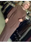 DULE PİKE ETEKLİ TAKIM KAHVERENGİ