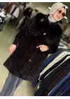BELEN ANGORA PELUŞ KABAN SİYAH