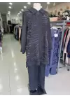 BELEN İPEK -TENCEL KARIŞIM PANTOLONLU TAKIM SİYAH