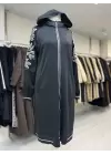 BELEN KOLU GÜPÜR DETAYLI KAP SİYAH