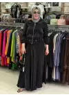 BELEN PARLAK ETEKLİ TAKIM SİYAH