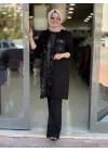 CİFT KADİFE DTY KOMB TUNİK SİYAH