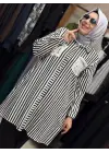 COTON TUNİK TAŞLI SİYAH