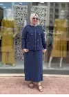 DEFRİNA ÇITÇIT DTYL. ETEKLİ TAKIM LACİVERT