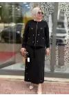 DEFRİNA ÇITÇIT DTYL. ETEKLİ TAKIM SİYAH