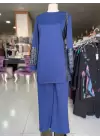 DEFRİNA DANTEL DETAYLI PANTOLONLU TAKIM İNDİGO