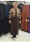 DEFRİNA DÜĞME DETAYLI BURBERRY CEKET KAHVERENGİ