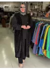 DEFRİNA KADİFE DETAYLI CEKET SİYAH