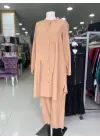 DEFRİNA KIRINKIL PANTOLONLU TAKIM KREM