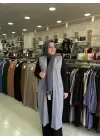 DEFRİNA MALANJLI UZUN YELEK GRİ