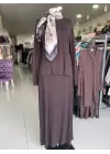 DEFRİNA NERVÜR DETAYLI ETEKLİ BELLA TAKIM Acı Kahve