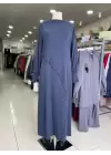 DEFRİNA TENCEL B. BEDEN ELBİSE LACİVERT