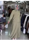 DERİNSTORE DÜĞME DETAYLI ETEKLİ TAKIM KEKİK