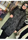 DULE DESENLİ TRİKO TUNİK SİYAH