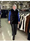 GAZE KÜRK YELEK SİYAH