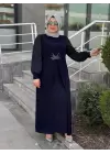 GAZE ŞIK ELBİSE LACİVERT