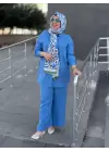 GÖMLEĞİ TAŞLI PANTOLONLU TAKIM SAKS
