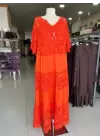 İPEK ELBİSE ORANJ