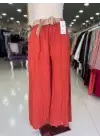 İTHAL GRUPLAR KETEN KEMERLİ PANTOLON ORANJ