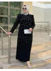 JUKİ İNCİ DETAYLI ELBİSE siyah