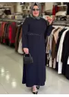 JUKİ İŞLEM TAŞ ELBİSE LACİVERT