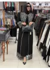 JUKİ TAŞ DETAYLI ABAYA A.GRİ