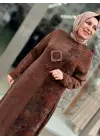 MİHRİBAN ÇAĞLI İPEK CUPRA KAHVERENGİ