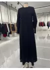 NOCHE PRİVE KOLU TAŞ DETAYLI FERACE SİYAH