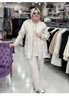 PREMİUM JAKAR CEKET MODAL GABARDİN PANTOLON TAKIM Bej