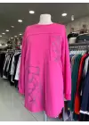 PUREVA TAŞLI DESENLİ SWEAT PEMBE