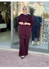 RİBANALI PANTOLONLU TAKIM Bordo