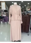 SELAM GİYİM MODALİN ETEKLİ TAKIM Camel