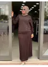 SİM DTYL.TŞL.DÜĞMELİ TAKIM KAHVERENGİ