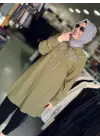 VİSKON TAŞLI TUNİK YEŞİL