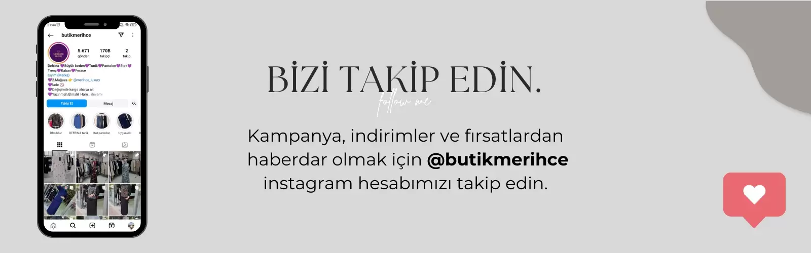 Bizi Takip Edin!