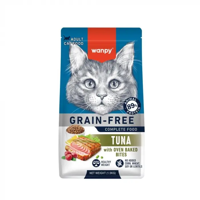 Wanpy Tahılsız Ton Balıklı Yetişkin Kedi Kuru Maması 1.5 kg