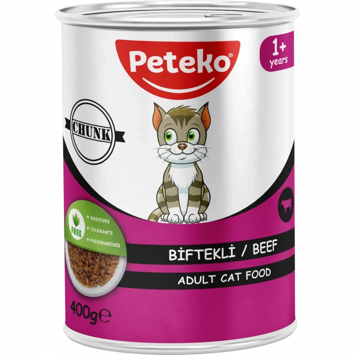 Peteko Biftekli Jöleli Yetişkin Kedi Yaş Maması 400 gr